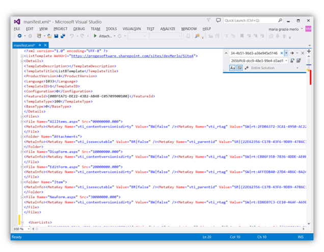Export List with Lookup - Manifest